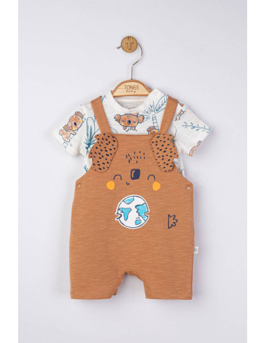 UP-tgs_4156_4,Set salopeta cu tricou de vara pentru bebelusi Koala, Tongs baby, Gri