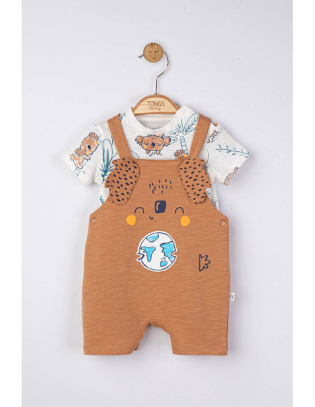 UP-tgs_4156_4,Set salopeta cu tricou de vara pentru bebelusi Koala, Tongs baby, Gri
