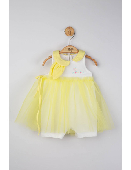 UP-tgs_4200_2,Salopeta de vara pentru bebelusi cu tulle, Tongs baby, Verde