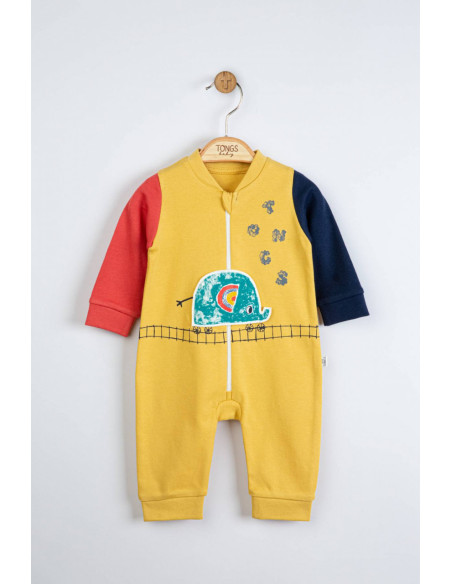UP-tgs_4071_5,Salopeta pentru bebelusi Elefantel, Tongs baby, Galben
