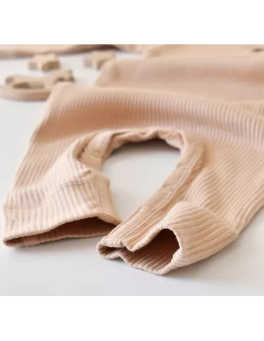 UP-BC-CSYM11412-0,Salopeta cu maneca lunga si panataloni lungi din bumbac organic si modal - Somon