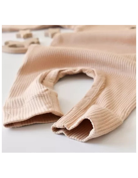 UP-BC-CSYM11412-0,Salopeta cu maneca lunga si panataloni lungi din bumbac organic si modal - Somon