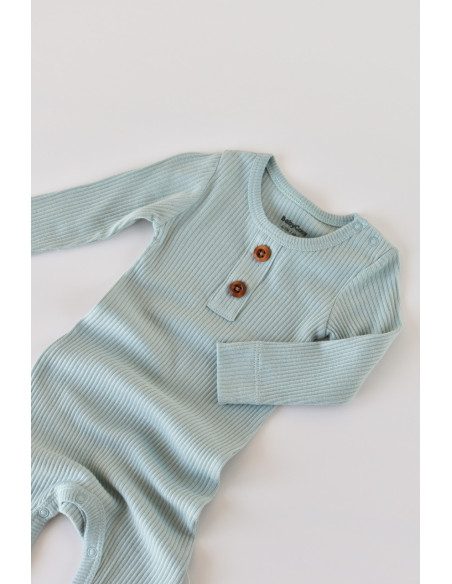 UP-BC-CSYM11417-0,Salopeta cu maneca lunga si panataloni lungi din bumbac organic si modal - Mint