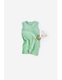 UP-BC-CSYW1007-3,Salopeta fara maneci si panataloni scurti - 100% bumbac organic - Mint, Baby Cosy 2