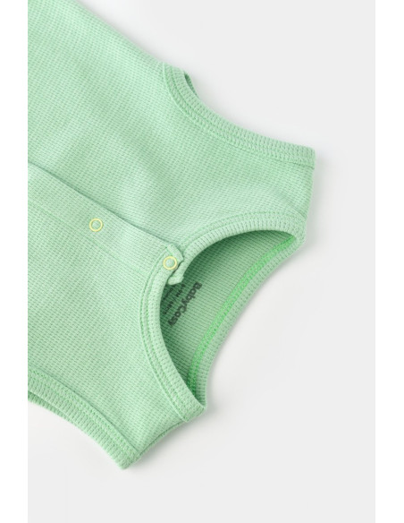 UP-BC-CSYW1007-3,Salopeta fara maneci si panataloni scurti - 100% bumbac organic - Mint, Baby Cosy