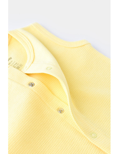 UP-BC-CSYW1010-3,Salopeta fara maneci si panataloni scurti - 100% bumbac organic - Galben, Baby Cosy