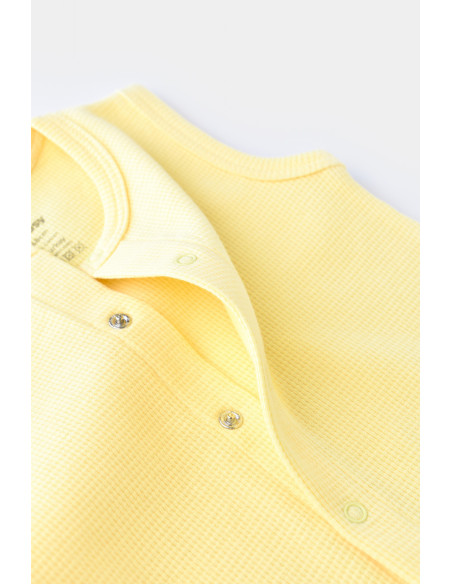 UP-BC-CSYW1010-3,Salopeta fara maneci si panataloni scurti - 100% bumbac organic - Galben, Baby Cosy