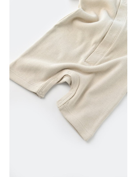 UP-BC-CSYW1012-3,Salopeta cu panataloni scurti - 100% bumbac organic - Stone, Baby Cosy