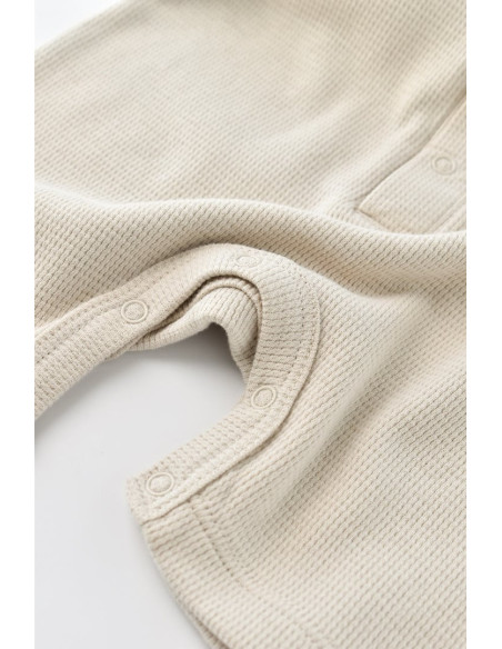 UP-BC-CSYW1012-3,Salopeta cu panataloni scurti - 100% bumbac organic - Stone, Baby Cosy