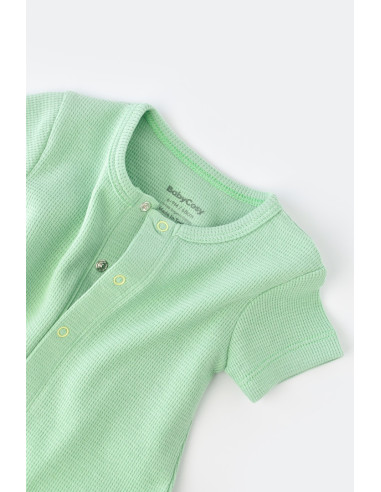 UP-BC-CSYW1013-6,Salopeta cu panataloni scurti - 100% bumbac organic - Mint, Baby Cosy