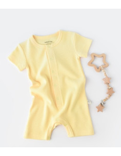 UP-BC-CSYW1016-3,Salopeta cu panataloni scurti - 100% bumbac organic - Galben, Baby Cosy 2