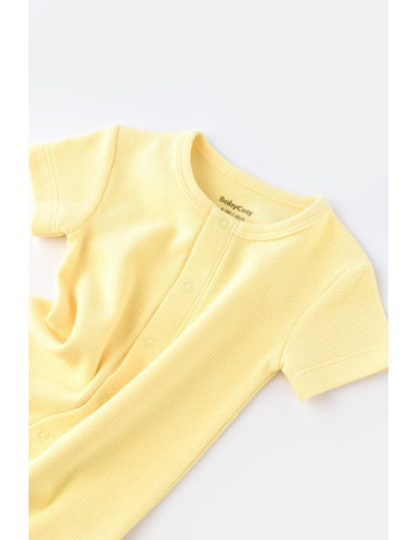 UP-BC-CSYW1016-3,Salopeta cu panataloni scurti - 100% bumbac organic - Galben, Baby Cosy