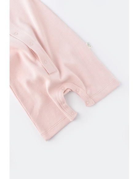 UP-BC-CSYW1017-3,Salopeta cu panataloni scurti - 100% bumbac organic - Roz, Baby Cosy