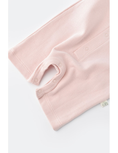 UP-BC-CSYW1017-3,Salopeta cu panataloni scurti - 100% bumbac organic - Roz, Baby Cosy