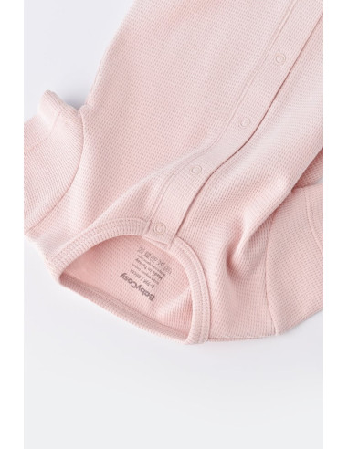 UP-BC-CSYW1017-3,Salopeta cu panataloni scurti - 100% bumbac organic - Roz, Baby Cosy