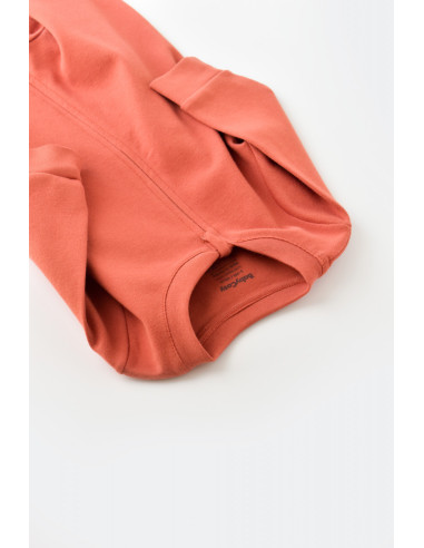 UP-BC-CSY3035-6,Salopeta cu fermoar cu maneca lunga si panataloni lungi - 100%bumbac organic - Scortisoara, Baby Cosy