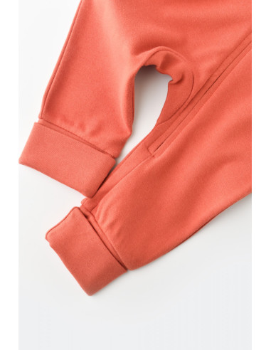 UP-BC-CSY3035-6,Salopeta cu fermoar cu maneca lunga si panataloni lungi - 100%bumbac organic - Scortisoara, Baby Cosy