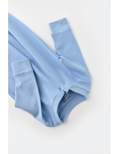 UP-BC-CSY3037-3,Salopeta cu fermoar cu maneca lunga si panataloni lungi - 100%bumbac organic - Bleu, Baby Cosy