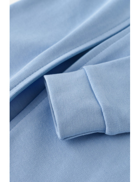 UP-BC-CSY3037-3,Salopeta cu fermoar cu maneca lunga si panataloni lungi - 100%bumbac organic - Bleu, Baby Cosy