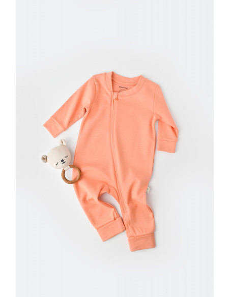 UP-BC-CSY3038-3,Salopeta cu fermoar cu maneca lunga si panataloni lungi - 100%bumbac organic - Roz Piersica, BabyCosy