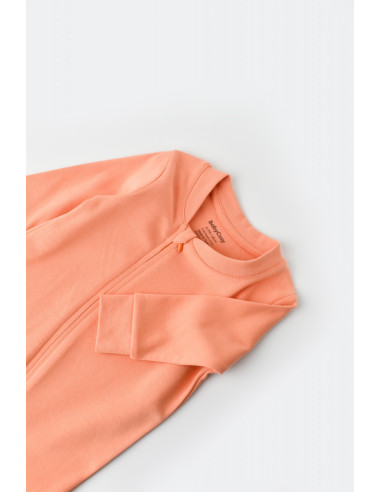 UP-BC-CSY3038-3,Salopeta cu fermoar cu maneca lunga si panataloni lungi - 100%bumbac organic - Roz Piersica, BabyCosy