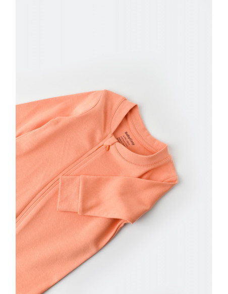 UP-BC-CSY3038-3,Salopeta cu fermoar cu maneca lunga si panataloni lungi - 100%bumbac organic - Roz Piersica, BabyCosy