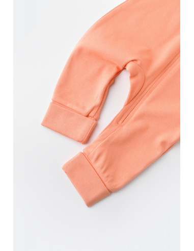 UP-BC-CSY3038-3,Salopeta cu fermoar cu maneca lunga si panataloni lungi - 100%bumbac organic - Roz Piersica, BabyCosy