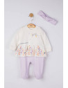UP-tgs_4050_3,Set salopeta cu bentita "A day with mommy" pentru bebelusi, Tongs baby, Mov