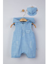 UP-tgs_4182_6,Salopeta de vara cu gluga pentru bebelusi, Tongs baby, Somon