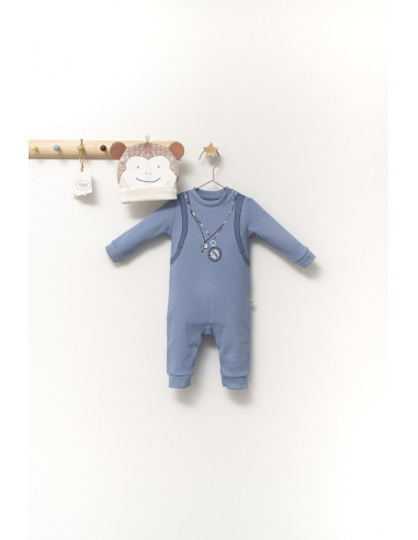 UP-tgs_4350_4,Set salopeta cu caciulita cu urechiuse pentru bebelusi Ursulet, Tongs baby, Gri