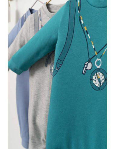 UP-tgs_4350_4,Set salopeta cu caciulita cu urechiuse pentru bebelusi Ursulet, Tongs baby, Gri