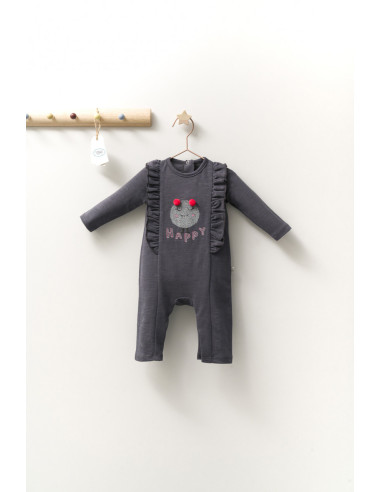 UP-tgs_4411_6,Salopeta cu volanase pentru bebelusi Monster, Tongs baby, Corai
