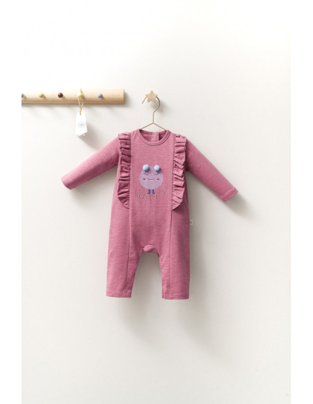 UP-tgs_4411_1,Salopeta cu volanase pentru bebelusi Monster, Tongs baby, Gri