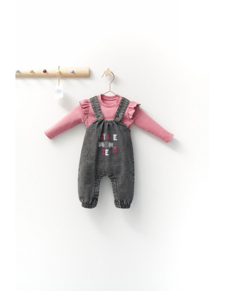 UP-tgs_4416-2,Set cu salopeta din denim si bluzita pentru bebelusi Monster, Tongs baby