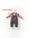 UP-tgs_4416-2,Set cu salopeta din denim si bluzita pentru bebelusi Monster, Tongs baby