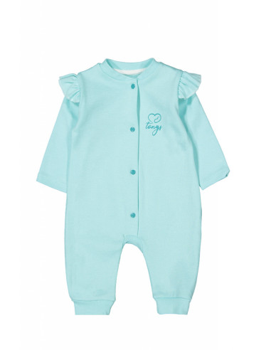 UP-tgs_3628lila_1,Salopeta cu maneca lunga si volanas nou nascut LILA, Tongs baby (Marime: 0-3 Luni)