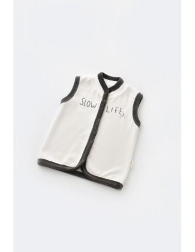 UP-BC-CSYK6024-3,Set 3 piese Broscuta cu body, pantalonasi si vestuta din 80%bumbac organic si 20% poliester - Antracit, Baby Co