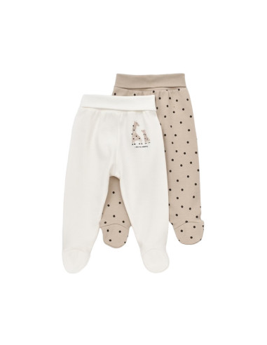 UP-BC-CSY5627-6,Set 2 pantaloni cu botosei bebe unisex Girafa, Baby Cosy, 100% bumbac organic