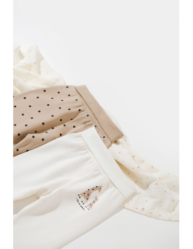 UP-BC-CSY5627-6,Set 2 pantaloni cu botosei bebe unisex Girafa, Baby Cosy, 100% bumbac organic