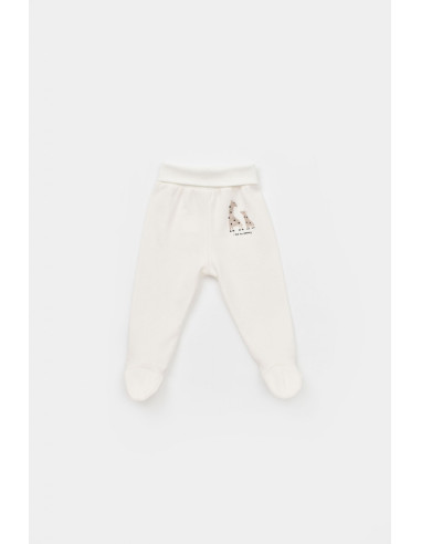 UP-BC-CSY5627-6,Set 2 pantaloni cu botosei bebe unisex Girafa, Baby Cosy, 100% bumbac organic