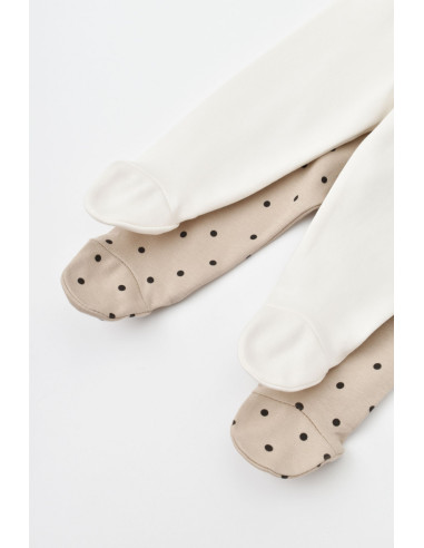 UP-BC-CSY5627-6,Set 2 pantaloni cu botosei bebe unisex Girafa, Baby Cosy, 100% bumbac organic
