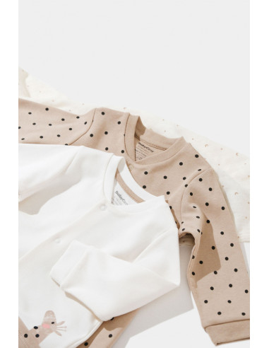 UP-BC-CSY5819-6,Set 2 salopete cu buzunare Girafa, Baby Cosy, 100% bumbac organic
