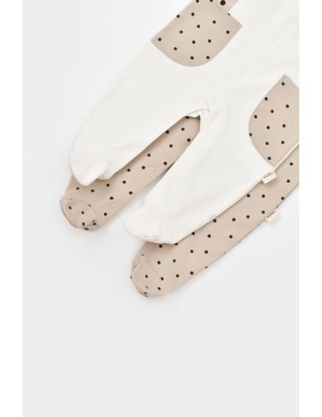 UP-BC-CSY5819-6,Set 2 salopete cu buzunare Girafa, Baby Cosy, 100% bumbac organic