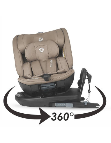 323085243,Scaun auto rotativ iSize Coccolle Velsa Taupe brown