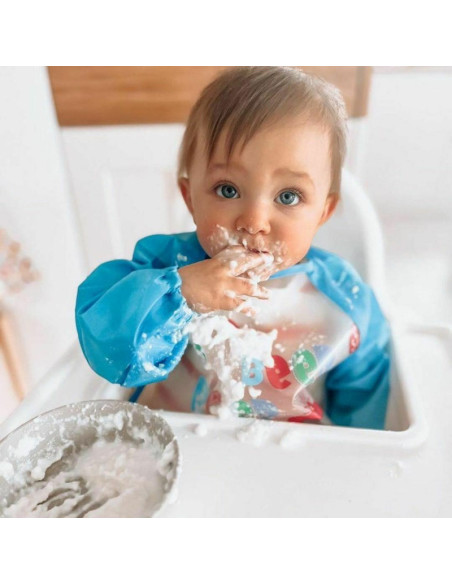 BN-BOC0572,Bocioland - Baveta impermeabila, Cu maneci lungi, Dimensiune 40x35 cm, Dino