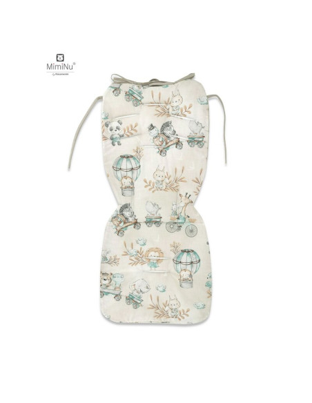 BN-6426972017725,MimiNu - Salteluta pentru carucior, Reversibila, Cu doua fete, Din catifea matlasata si bumbac, Materiale certi