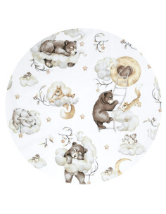 BN-6426972021067,Qmini - Aparatoare pentru patut 140X70 cm, Din bumbac certificat Oeko Tex Standard 100, 210x30 cm, Cu panglici, 2