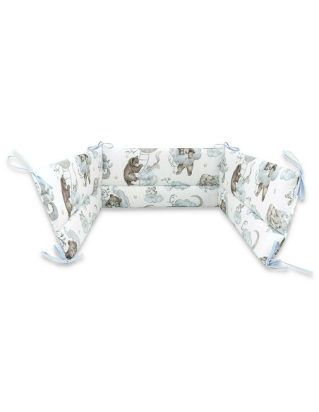 BN-6426972021081,Qmini - Aparatoare pentru patut 140X70 cm, Din bumbac certificat Oeko Tex Standard 100, 210x30 cm, Cu panglici, BN-6426972021081,Qmini - Aparatoare pentru patut 140X70 cm, Din bumbac certificat Oeko Tex Standard 100, 210x30 cm, Cu panglici,
