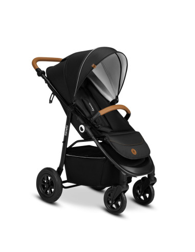 BN-LO-NATT_BLACK_ONYX,Lionelo - Carucior sport Natt, De la nastere, Cu accesorii si capotina XXL reglabila, 0 - 22 kg, Conform c