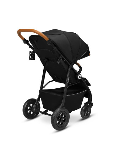 BN-LO-NATT_BLACK_ONYX,Lionelo - Carucior sport Natt, De la nastere, Cu accesorii si capotina XXL reglabila, 0 - 22 kg, Conform c